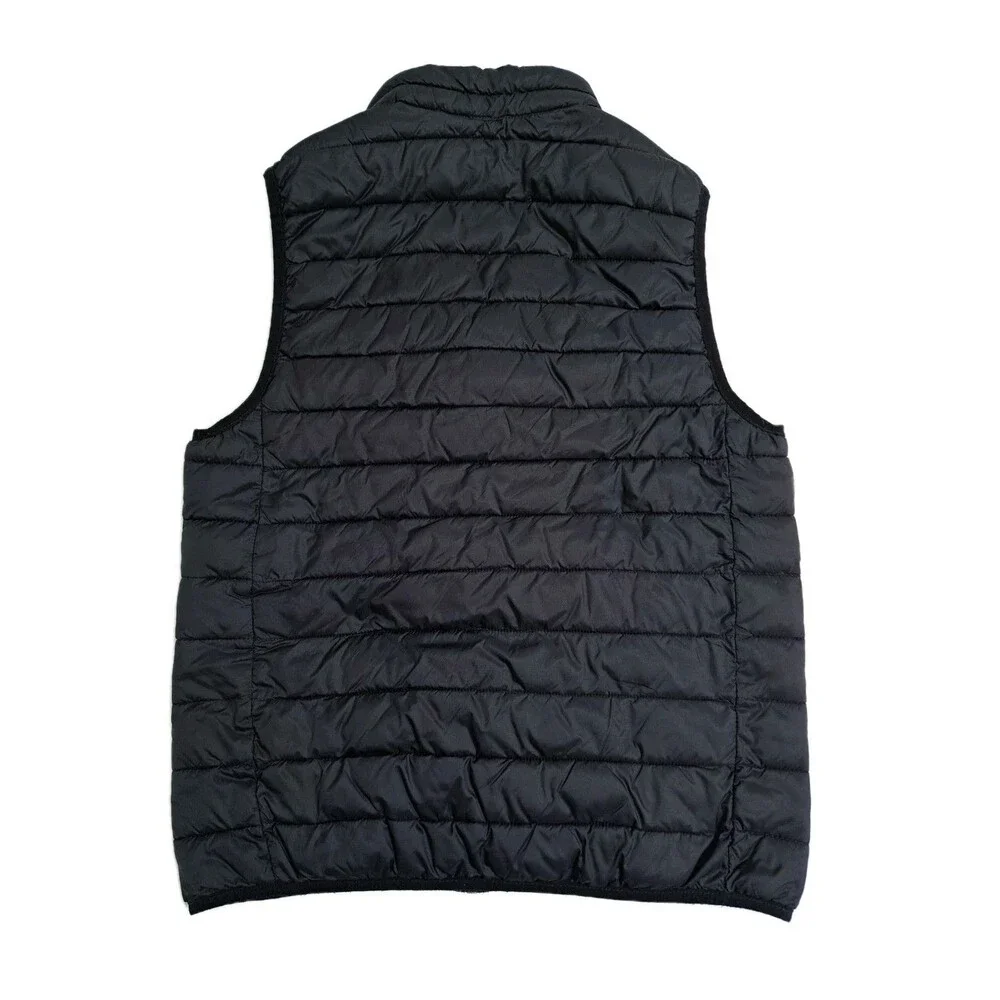 Club Room Vest Men’s Small Puffer Packable Water Resistant Full Zip Jacket Black
